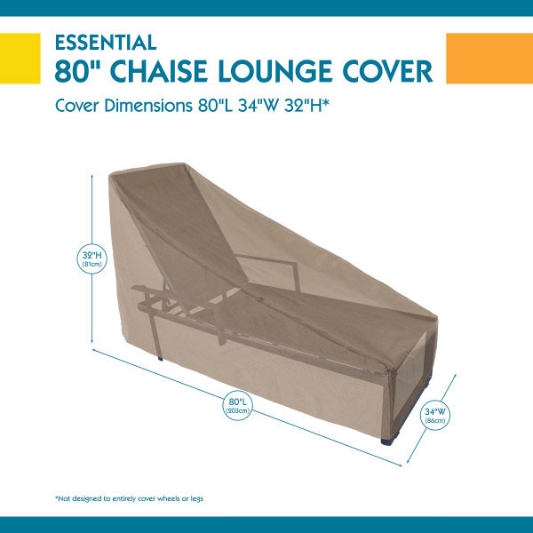 80in. Patio Chaise Lounge Cover Duck Covers Essential - Image 3